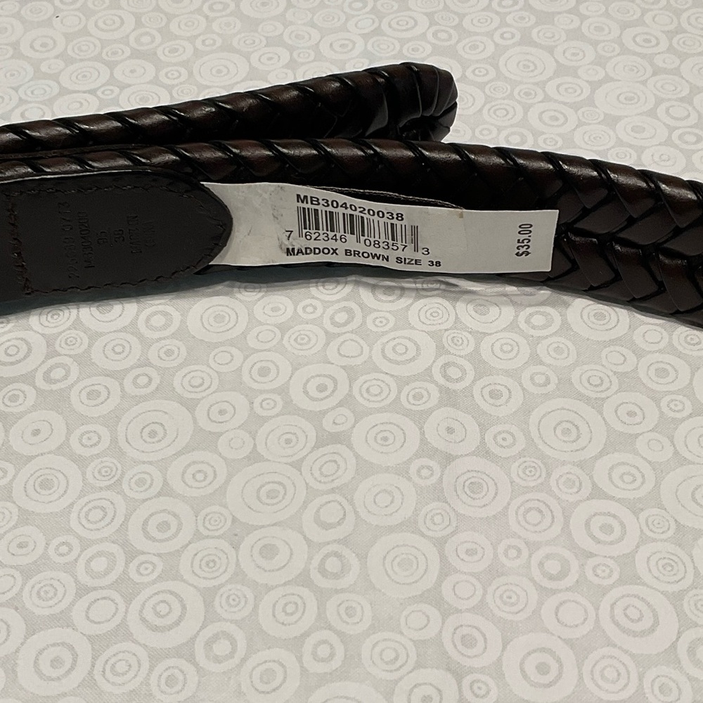 Braided Leather Belt - Brown - Picture 3 of 7